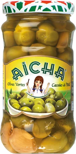 Olives Vertes Cassées à l'Ail